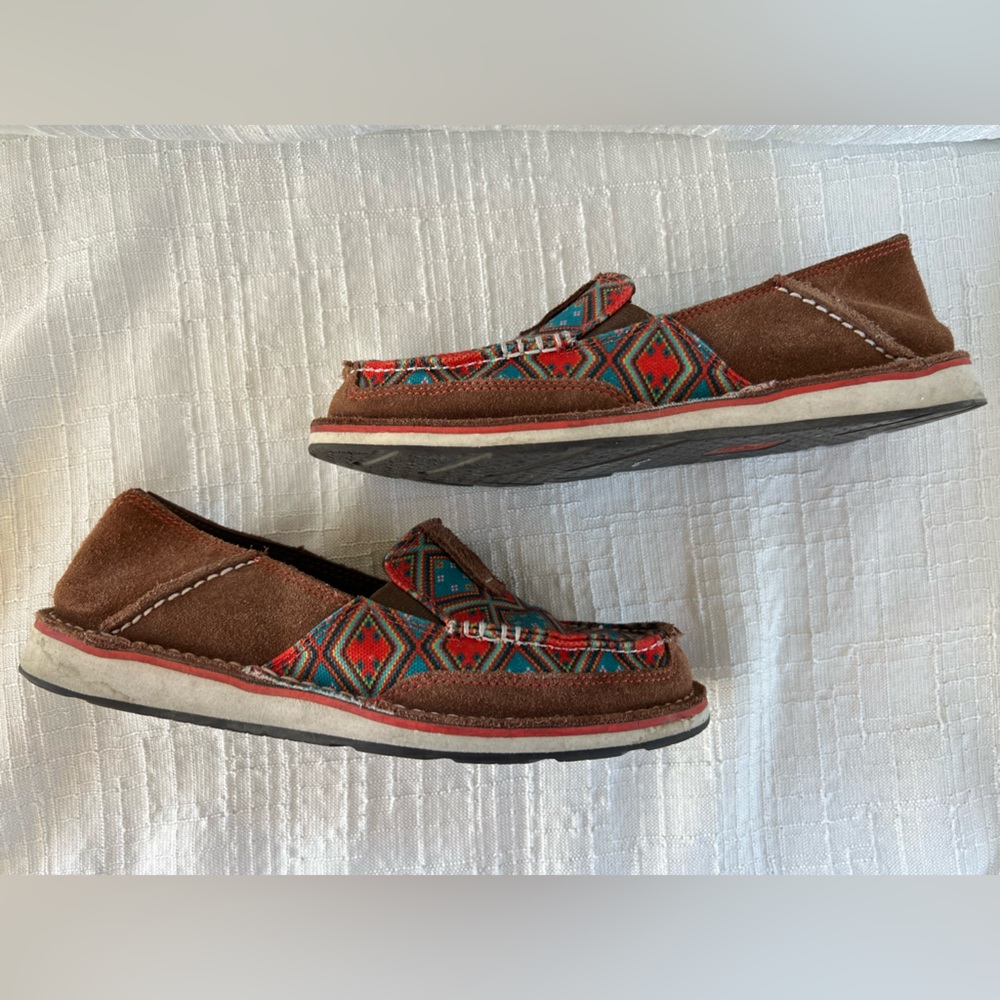 Ariat Leather Loafers - Southwest Pattern